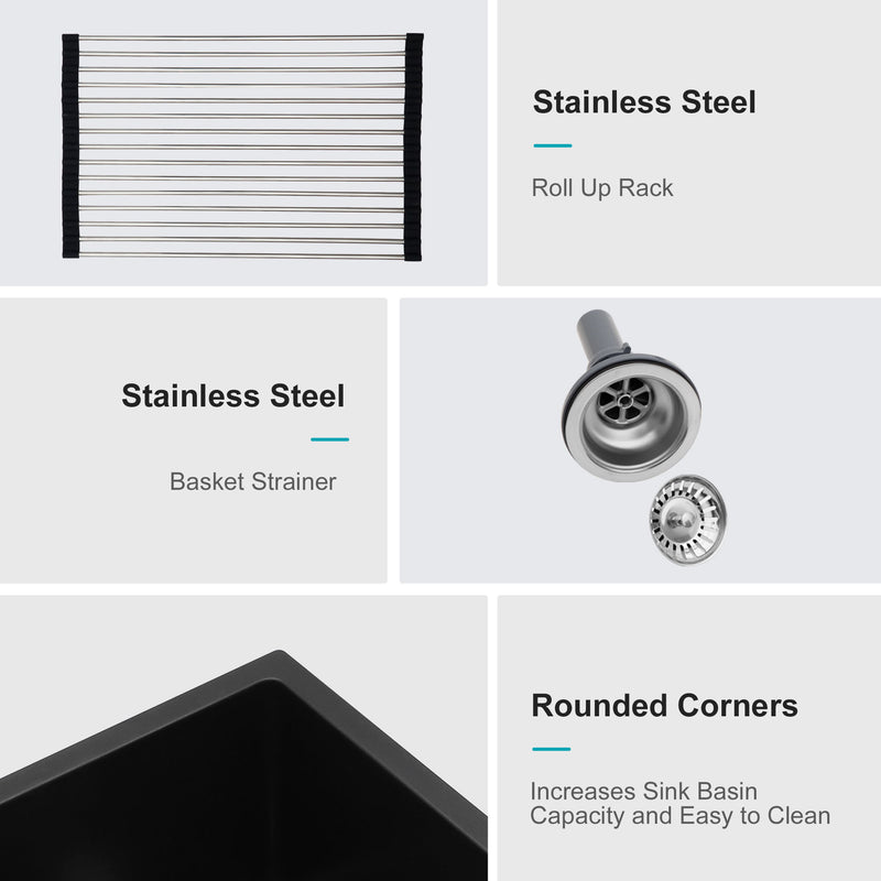 Granite Composite Double Bowl Undermount Kitchen Sink