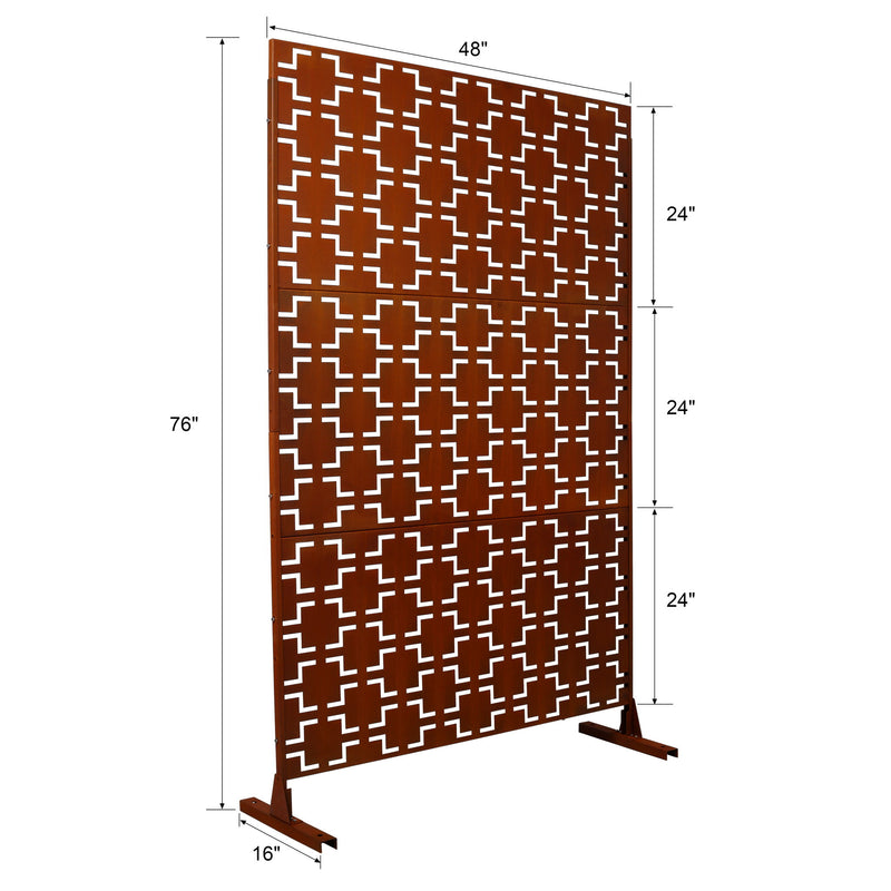 Outdoor & Indoor Metal Privacy Freestanding Decorative Screen