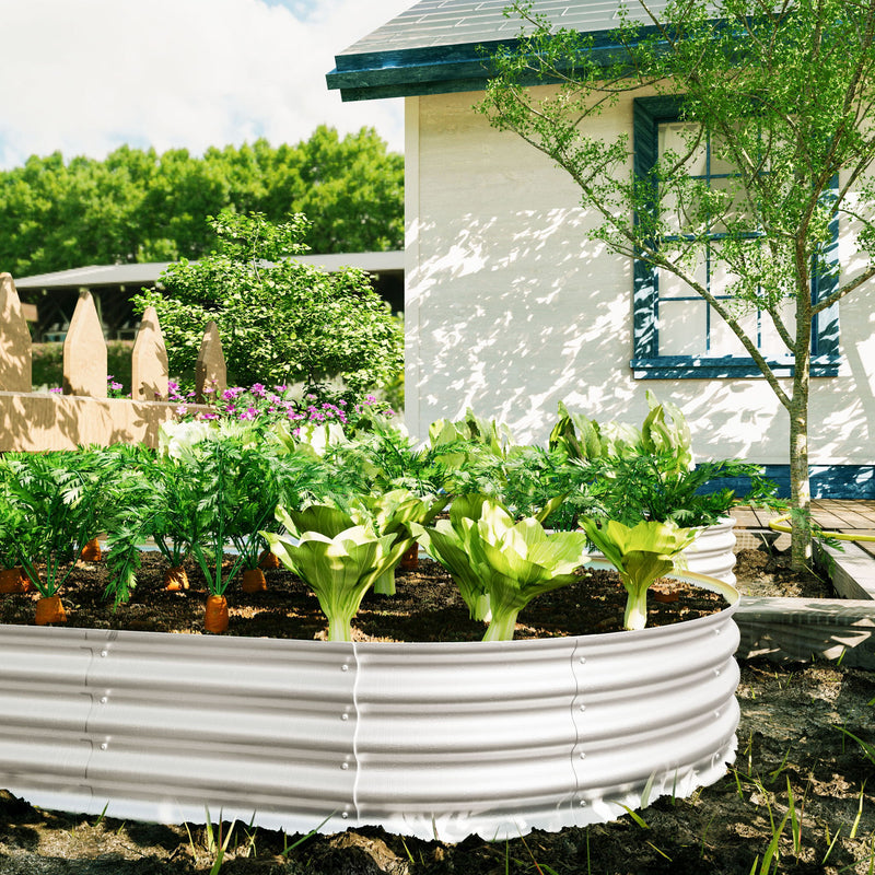 Heavy Duty Galvanized Raised Garden Bed Kit For Vegetables, Flowers & Herbs