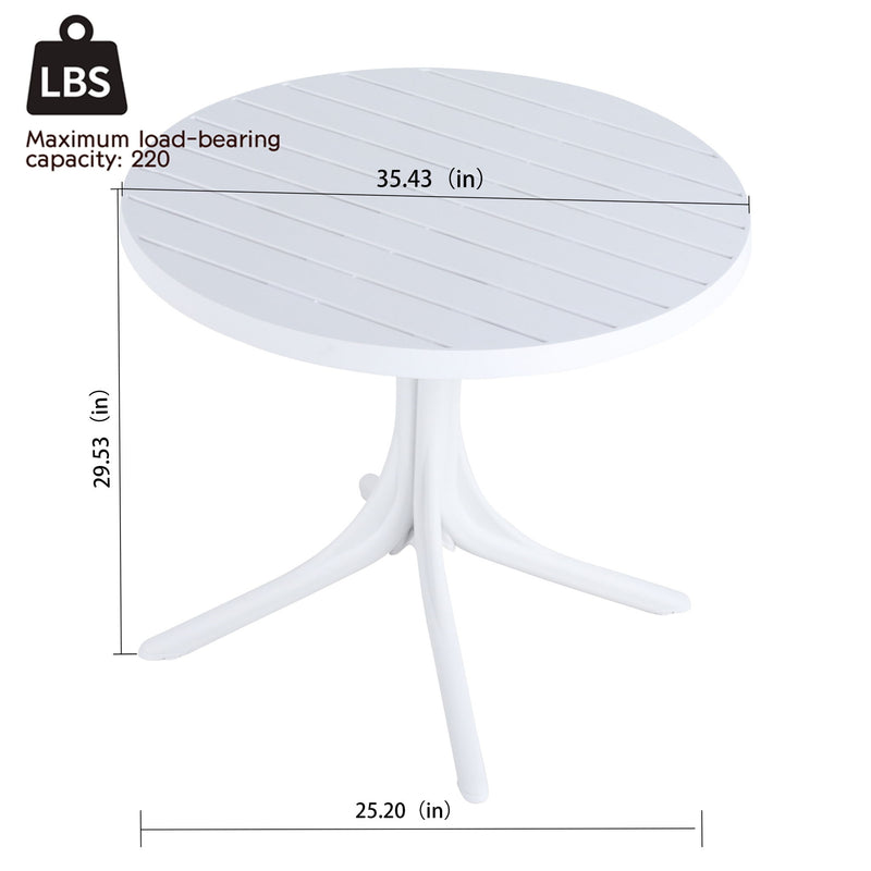 4 Modern Stackable Plastic Armchair Matched With Round Table