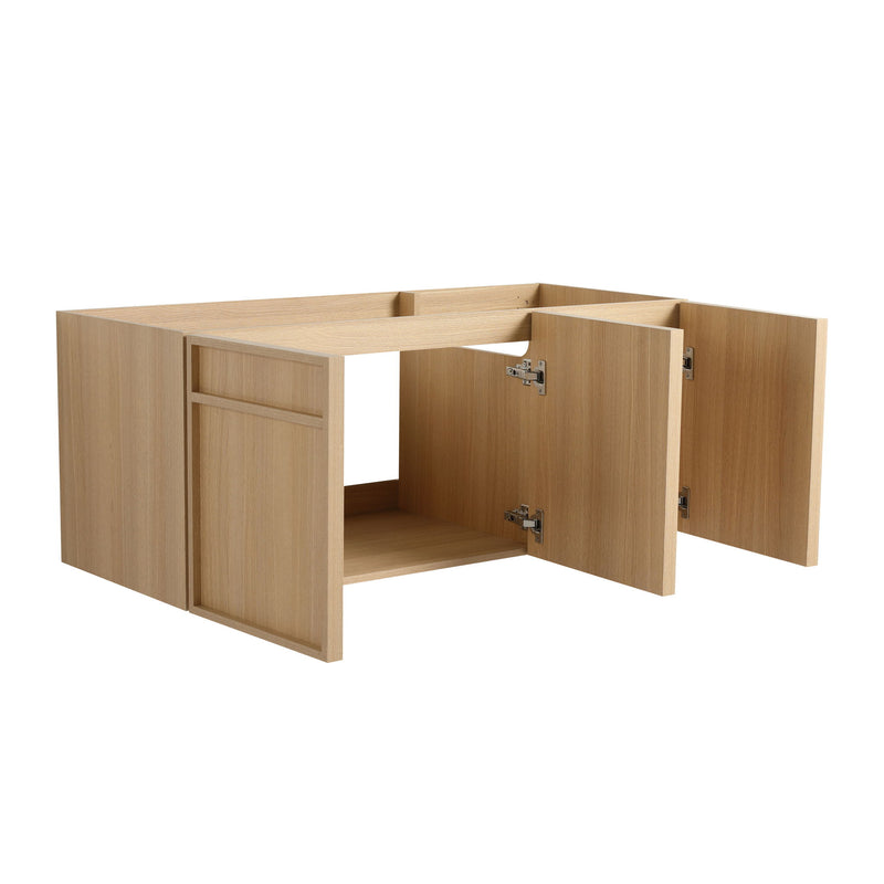 Wall-Mounted Bathroom Vanity With Resin Sink And Soft Closing Doors