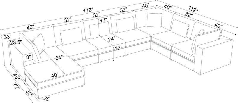 Upholstered Modular Sectional & Custom Configuration