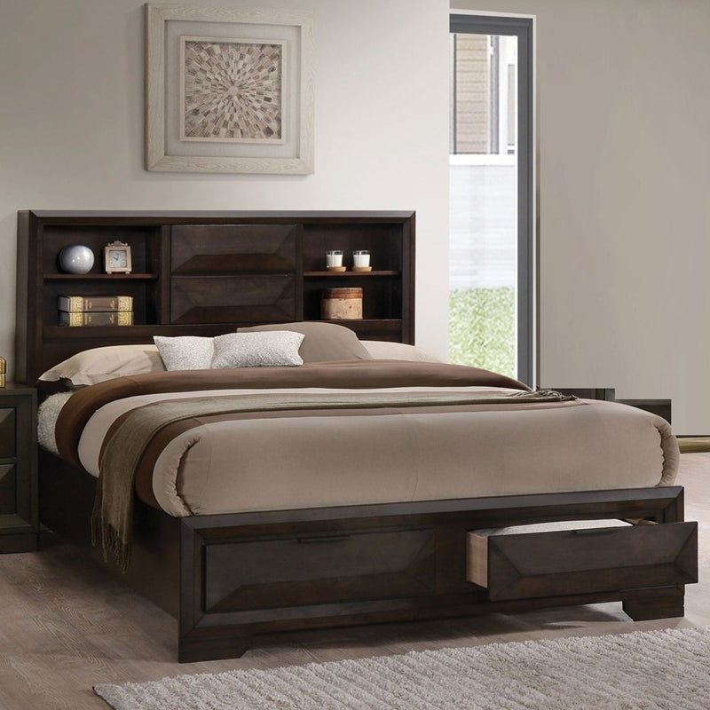3 Piece Set Bed With Storage And 2 Nightstands