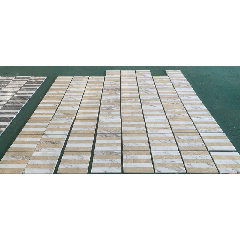 Elegant Waterjet Polished Marble Tile For Floor And Wall