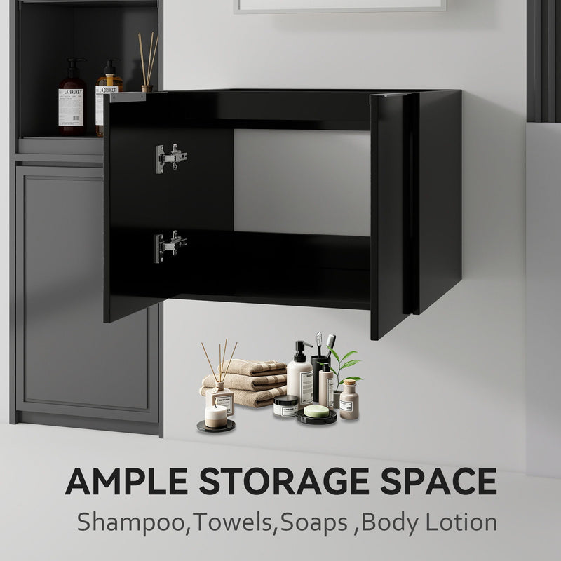 Floating Bathroom Vanity Cabinet With Soft Close Double Doors, Spacious Interior Storage, Wall Mounted, Cabinet Only