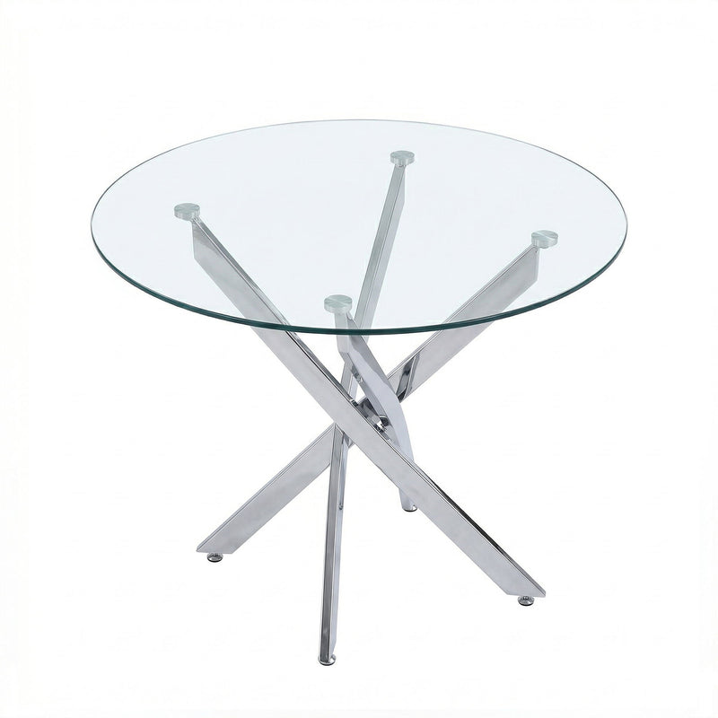 Round Dining, Kitchen Table For Dining Room - Chrome
