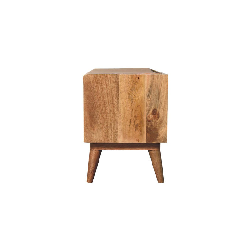 Solid Wood Bench With Upholstered Sea