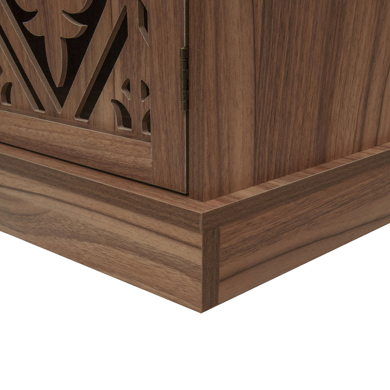 4 Door Cabinet With 1 Drawer, With 4 Adjustable Inner Shelves, Storage Cabinet