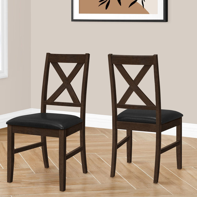 Dining Chair Side, Upholstered For Dining Room, Transitional (Set of 2)