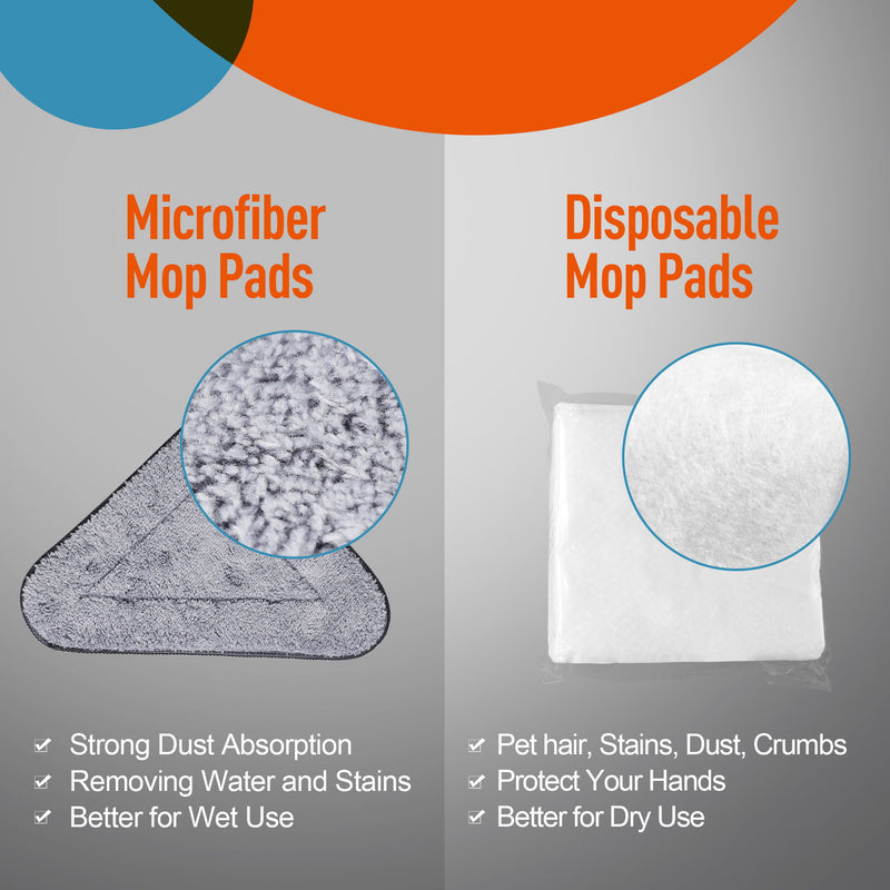 Effortless Wall Cleaning Mop With Disposable Pads, Versatile Triangle Design - White