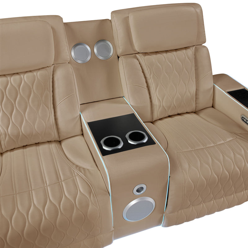 Electra - Power Reclining Set With Power Headrests, Massage And LED Lighting