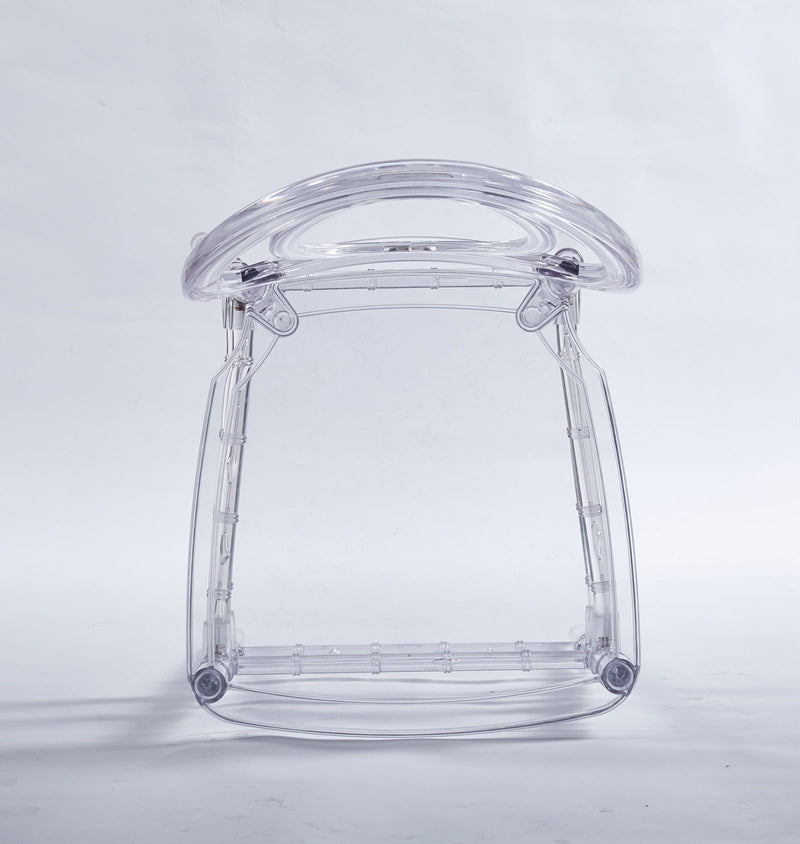 Dining Chair, Plastic Seat, Welding Chair (Set of 4) - Transparent