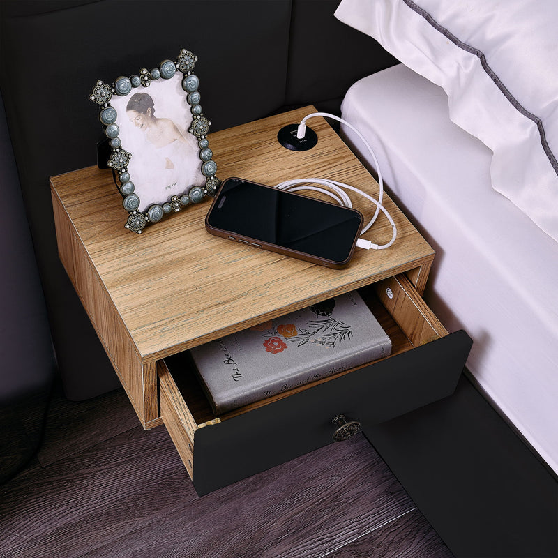 Upholstered Hydraulic Platform Bed With Storage Shelves, Reading Lamps, USB Port