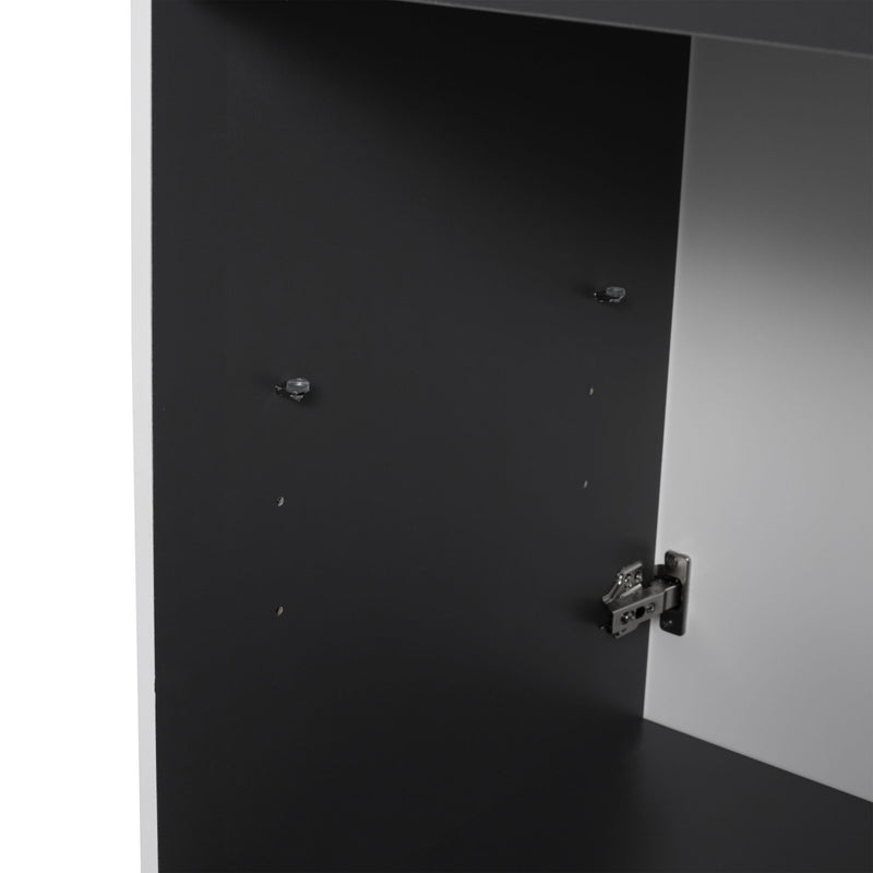 Contemporary Freestanding Bathroom Vanity With Resin Sink & Soft-Close Cabinet Doors