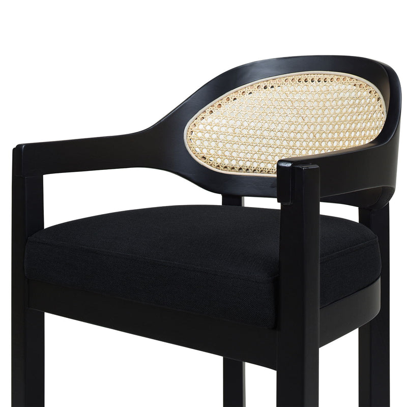 Americana - Mid-Century Modern Cane Back Counter Stool