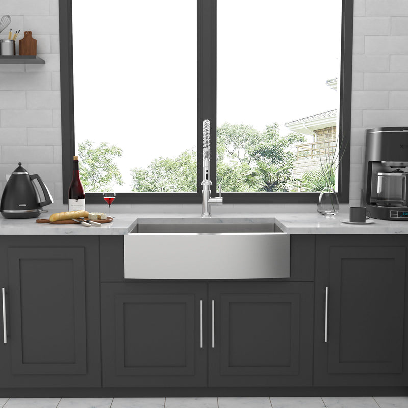 Farmhouse Kitchen Sink Stainless Steel Apron Front