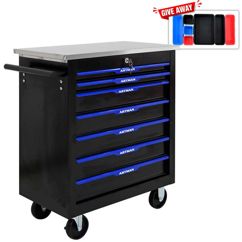 Drawer Multifunctional Tool Cart With Wheels
