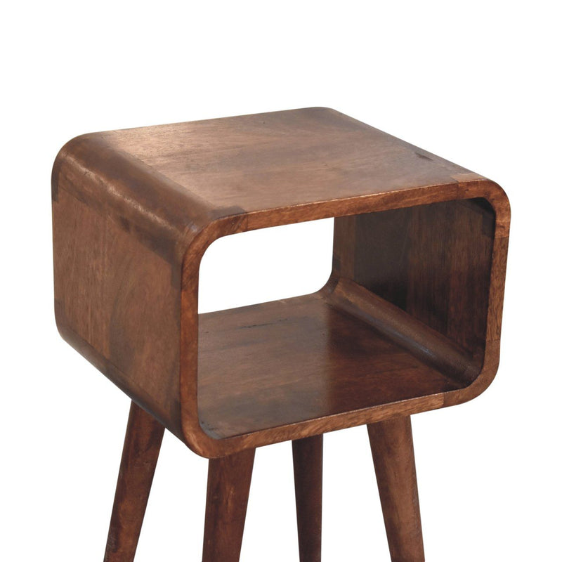 Minimalist Open Curved Nightstand