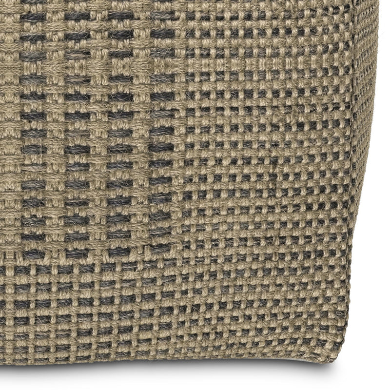 Delilah - Square Woven Pouf - Natural