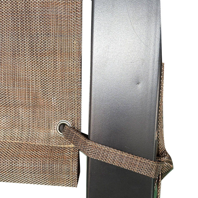 13' X 7.7' Outdoor Pergola Sun Shade Cover Cloth Patio Canopy Hdpe Permeable With Grommets - Brown