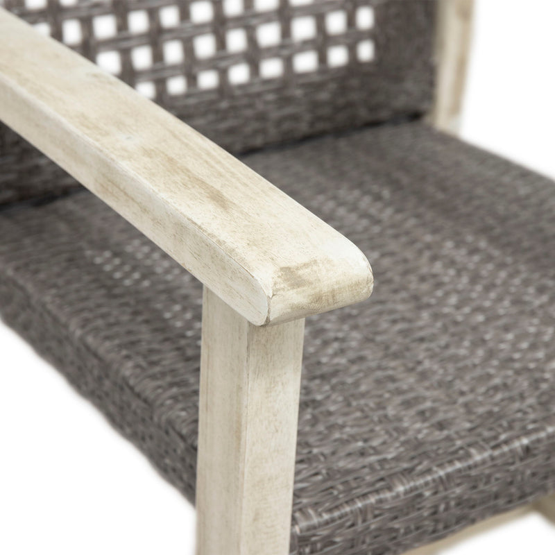 Outdoor Dining Chair Acacia Wood Frame (Set of 2)