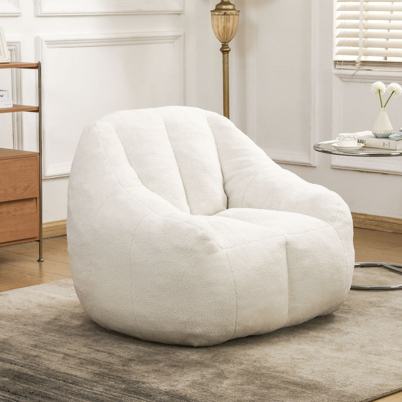 Comfy Bean Bag Chair With Memory Foam Filler, Tufted Soft