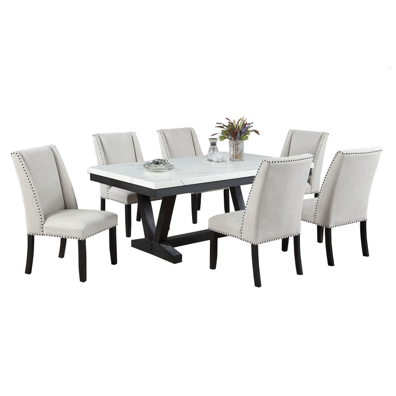 Dining Set With Upholstered Wing Back Chairs