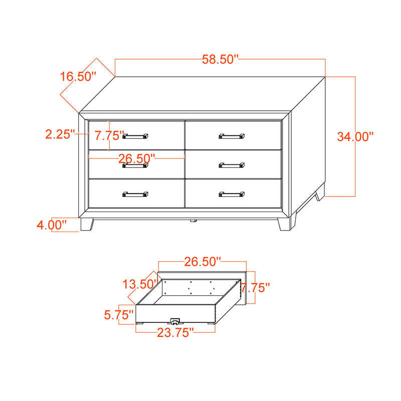 Soluto - Dresser - Black / Gray