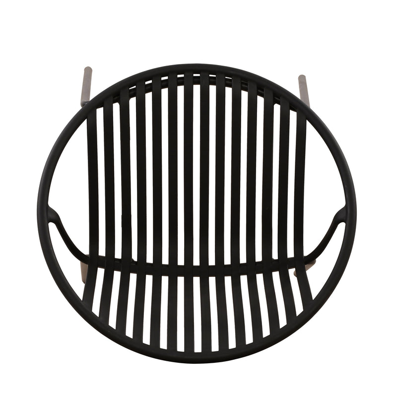 Stackable Outdoor Chairs With Breathable Plastic Backrest (Set of 2)