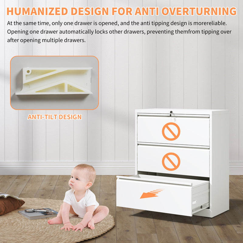 Premium Drawer Metal Lateral File Cabinet With Lock