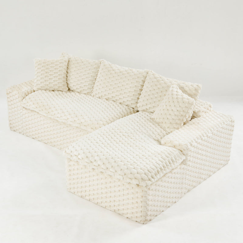 Modular Sofa, Convertible Twin Seat With Chaise Lounge