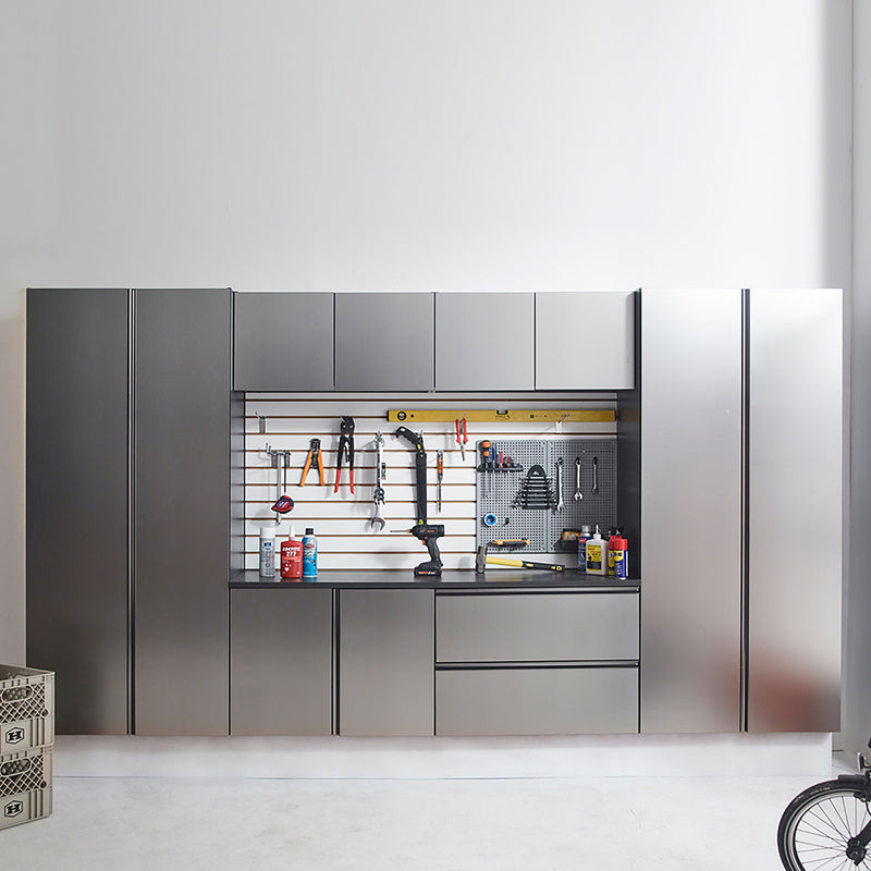 Nova Series - Garage Cabinet Set A With Soft Closing Doors - Dark Gray