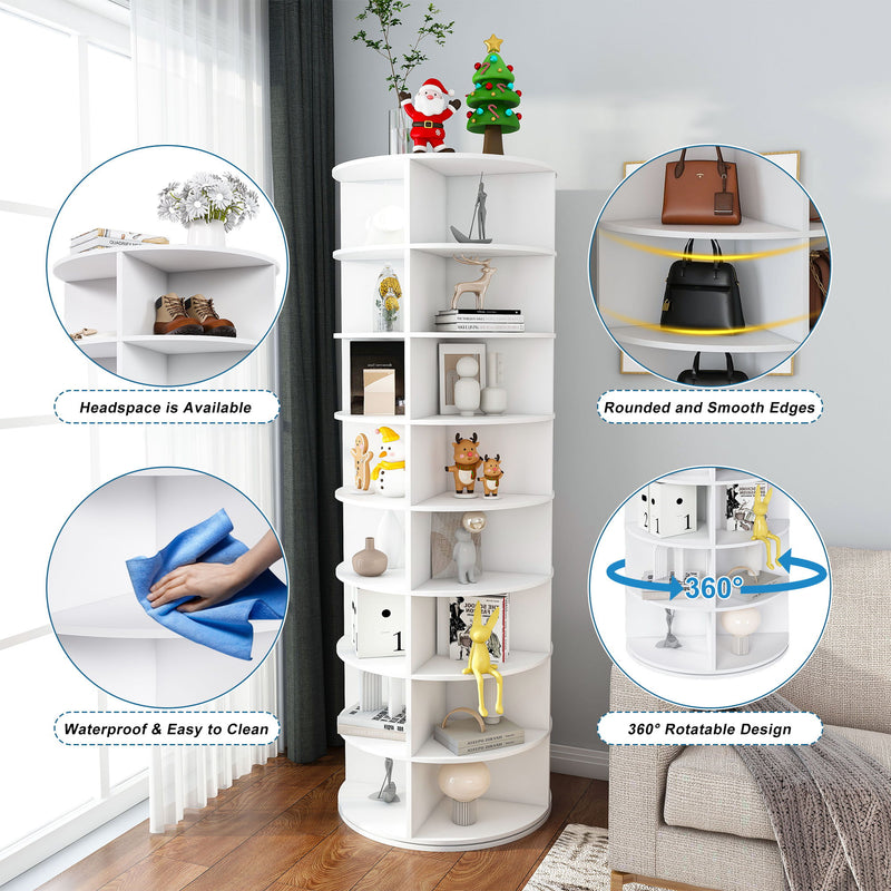 Rotating Shoe Rack Tower
