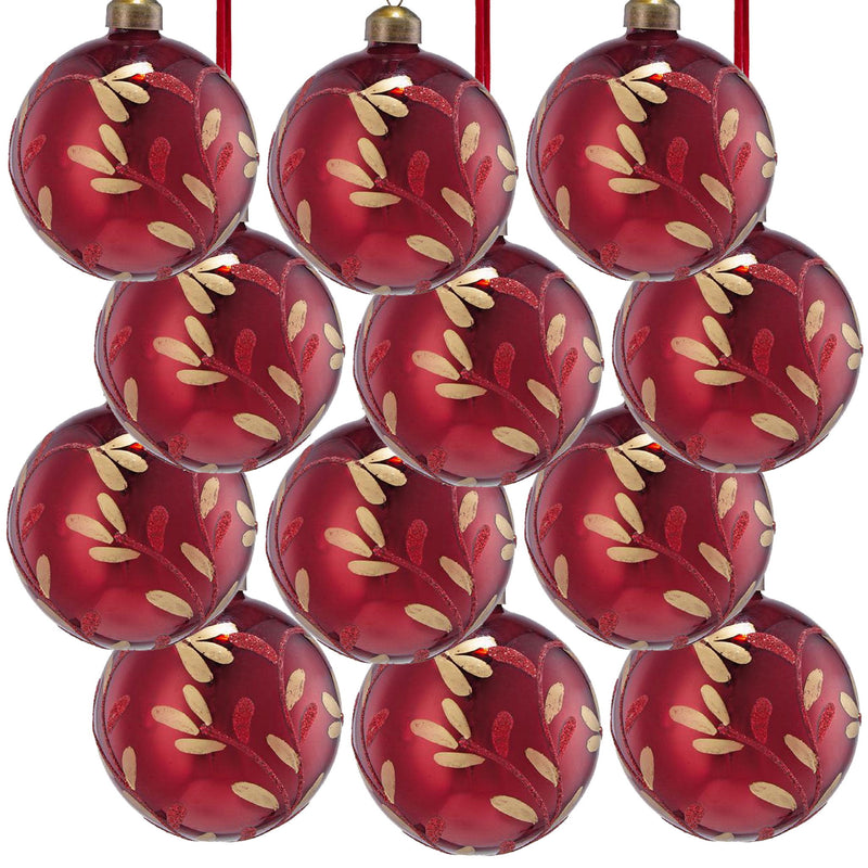 Christmas Ball Glass Decorative Hanging Ball Christmas Tree Ornaments, For Holiday Party Decorations