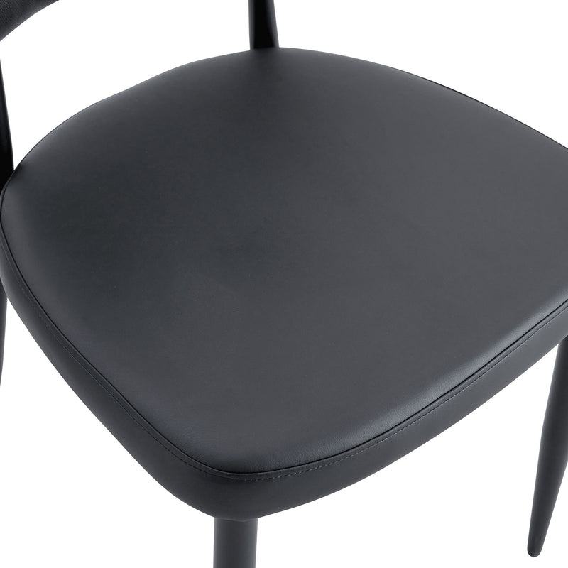 Minimalist Ergonomic Dining Chair With Curved Backres (Set of 4)