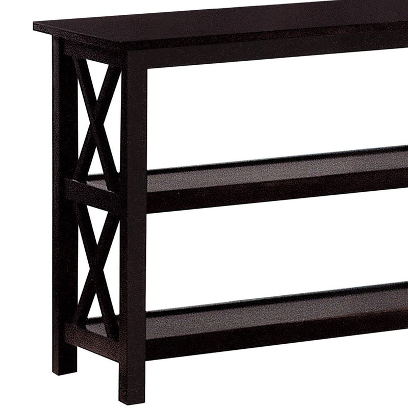 Sofa Table With Shelf - Brown