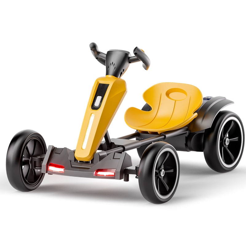 Electric Kids Pedal Go Kart With Adjustable Seat, Foldable Design