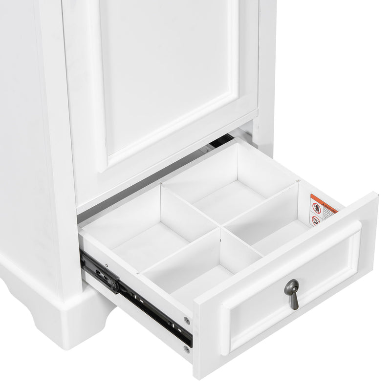 Bathroom Vanity With Sink, Soft Close Door, Adjustable U-Shaped Shelf