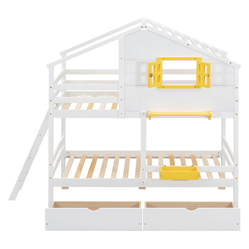 Bunk Bed With Playhouse Roof And Window