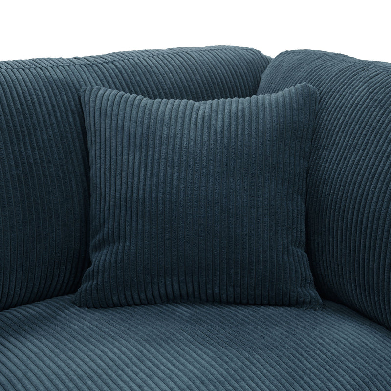 Upholstered Modular Sectional & Custom Configuration And Toss Pillows