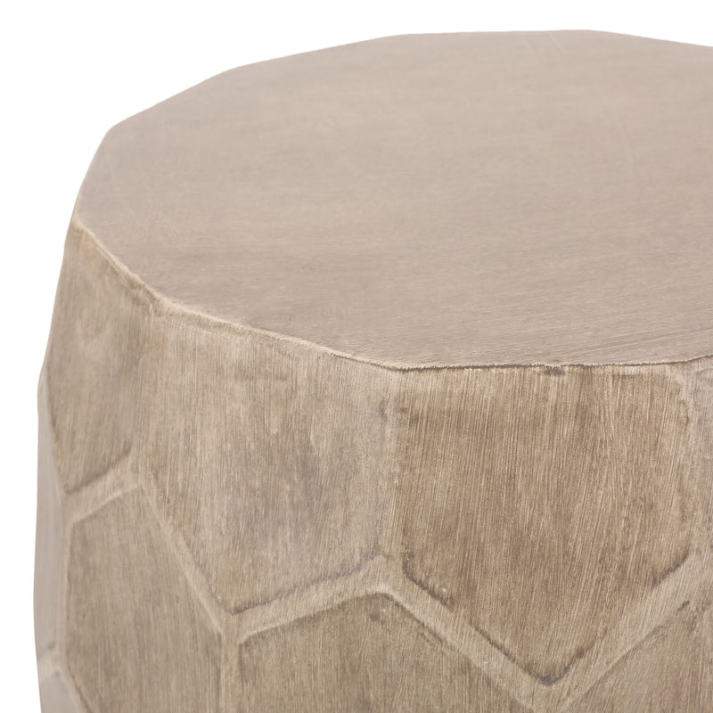 Outdoor Lightweight Concrete Side Table - Natural