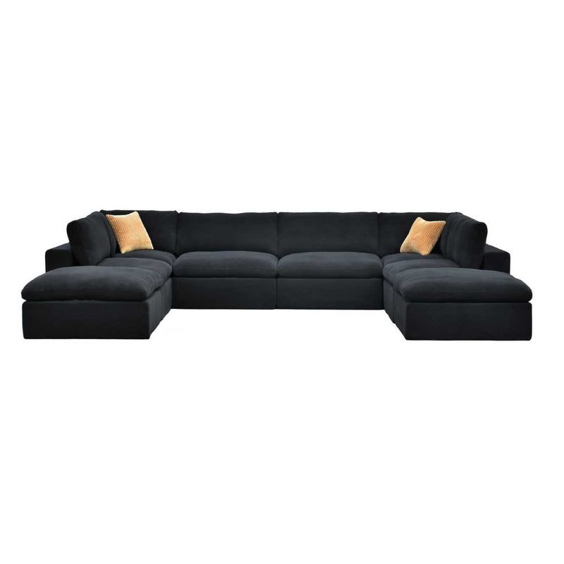 Custom Configuration Modular Sectional With Toss Pillows
