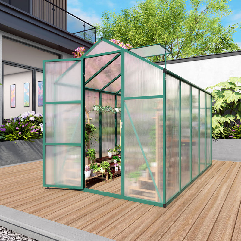Polycarbonate Walk-In house, Raised Base For Outdoor In All Season
