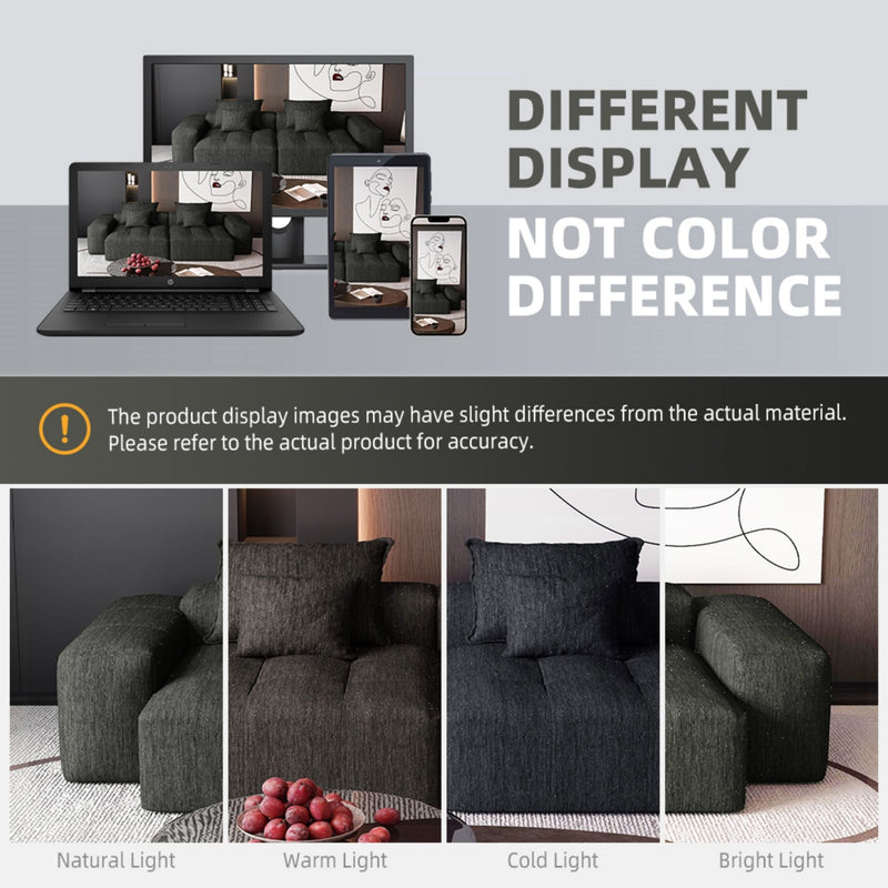 Modern Oversized Diy Combination, Modular Sectional Sofa With Pillows