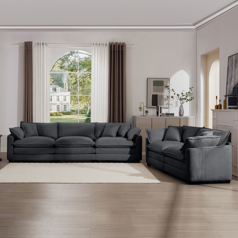 Elegant Oversized Sectional Sofa Set With Deep Seats And Flexible Layout