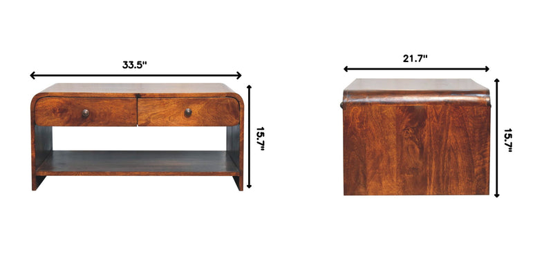 Aspen - Slim Coffee Table - Dark Brown