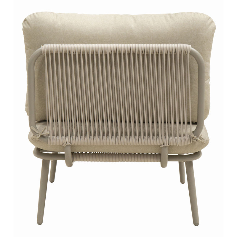 Modular Patio Armless Sofa Chair With Thick Cushion - Off White