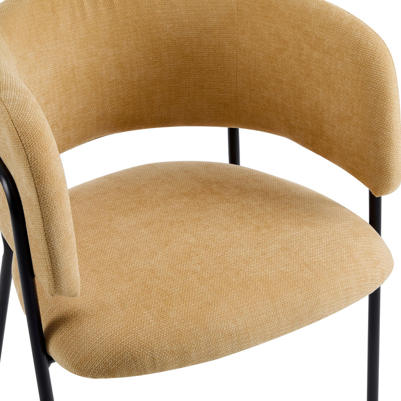 Modern Upholstered Arm Dining Chair Set
