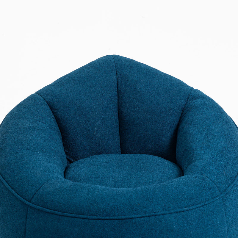 Bedding Bean Bag Sofa Chair High Pressure Foam With Footrest