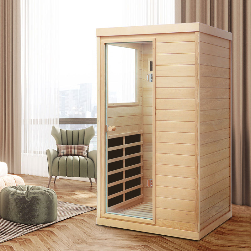Hemlock Mini 1 Person Far Infrared Door Indoor Sauna Room